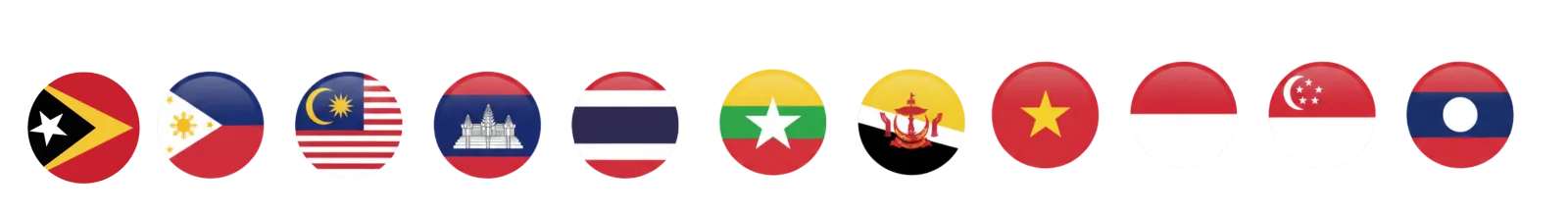 Asean countries flags